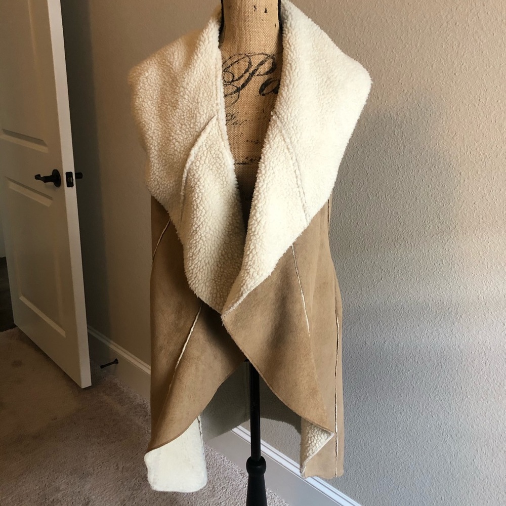 Suede/Sherpa Vest